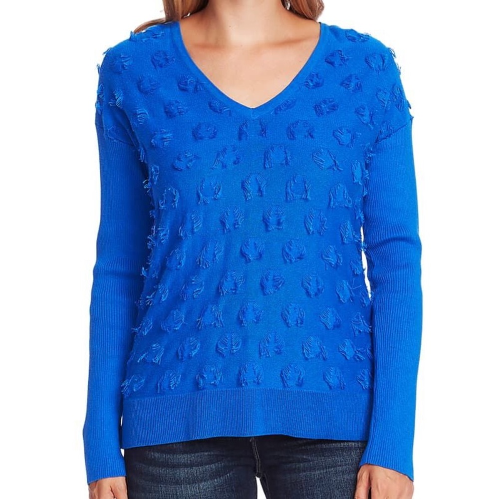 NWT Vince Camuto | Floating Fringe Dot Sweater